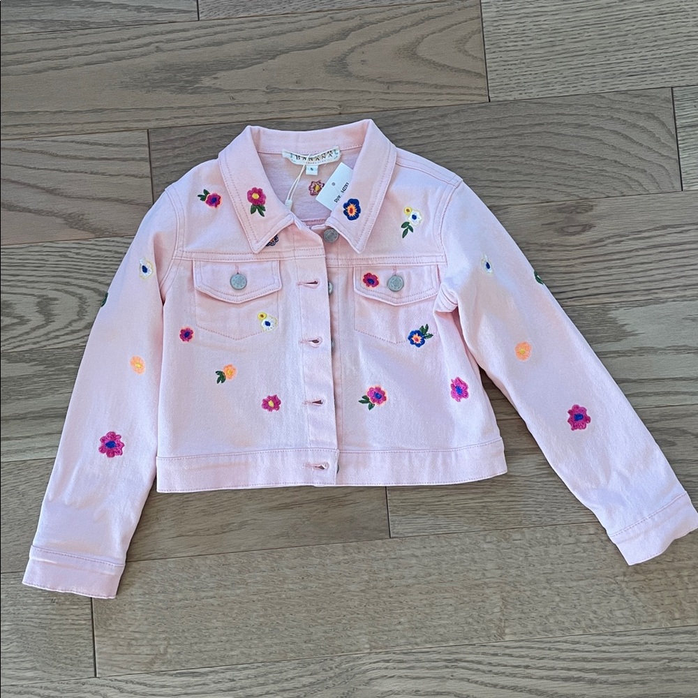 Hannah Banana Light Pink Embroidered Jacket